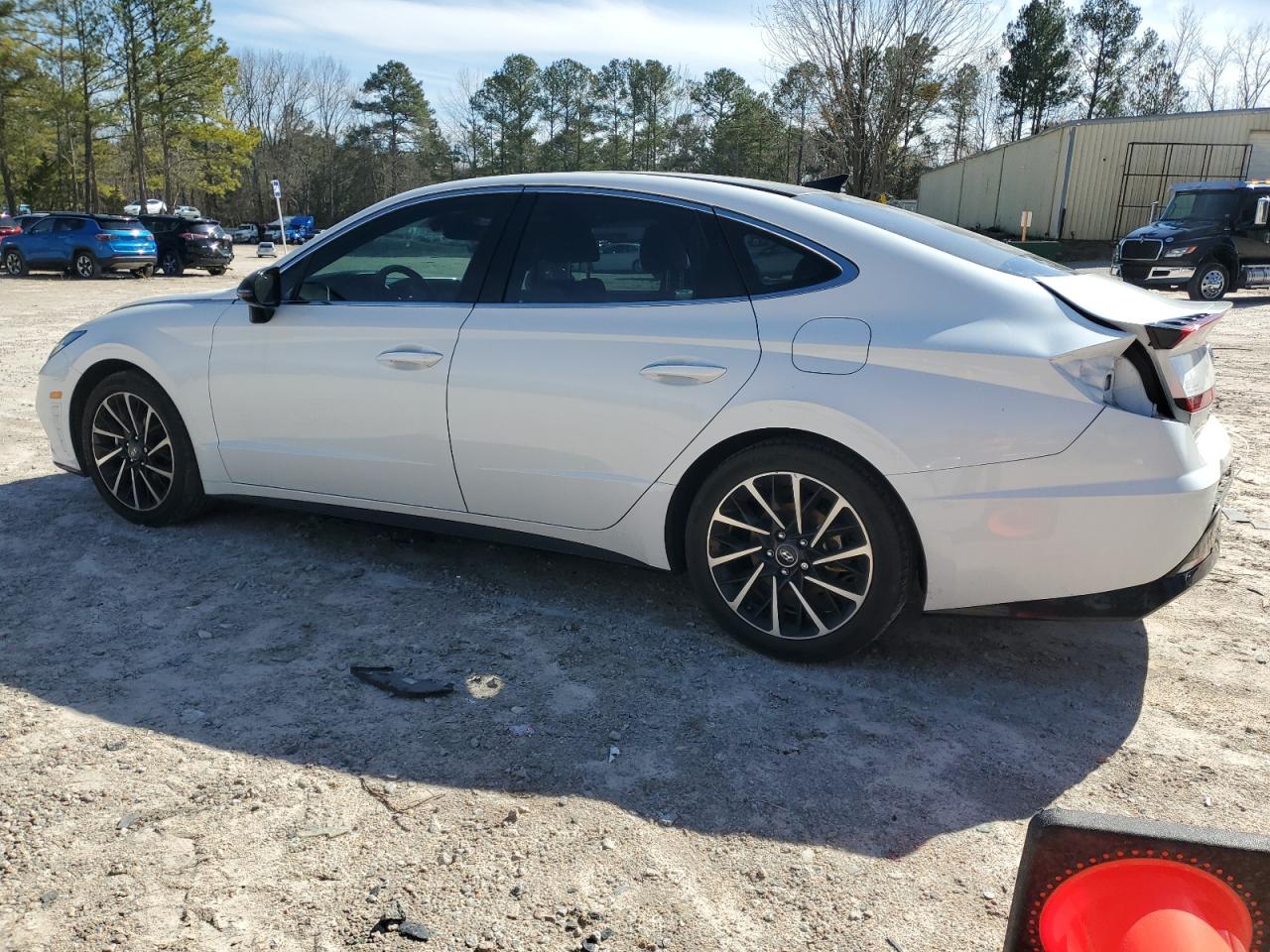 2020 Hyundai Sonata VIN 5NPEJ4J23LH029221 Copart auction photo, rear end / top/roof damage thumbnail 2
