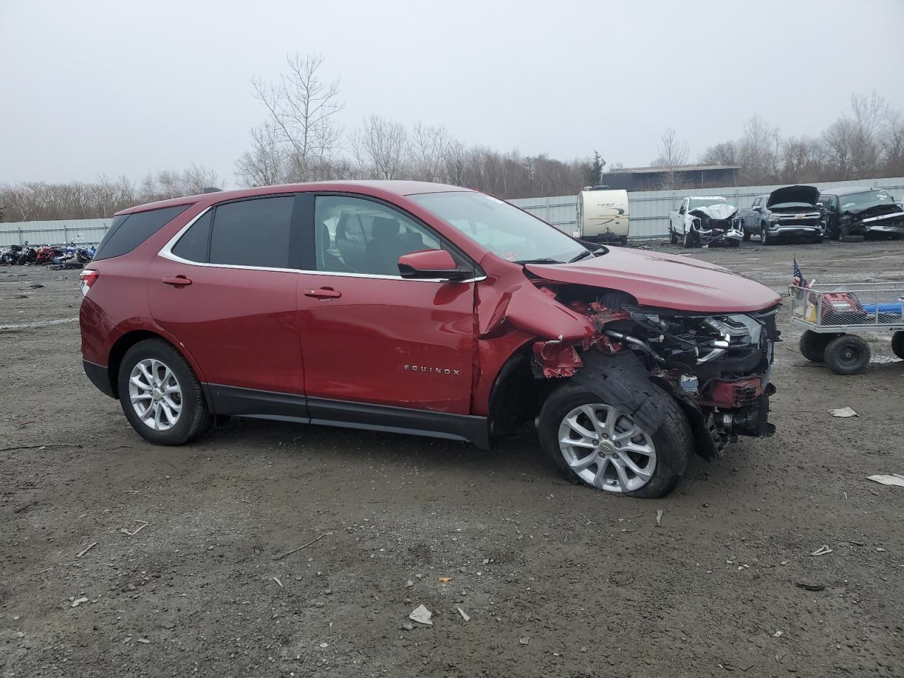 2020 Chevrolet Equinox VIN 3GNAXUEV3LS645578 Copart auction photo, front end / side damage thumbnail 4