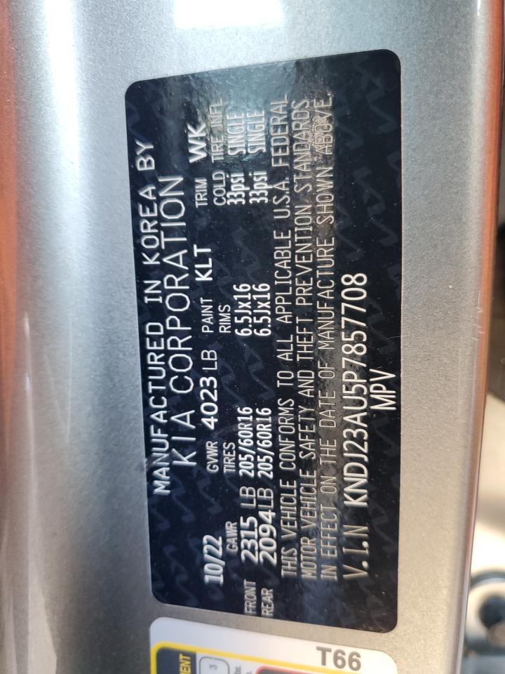 2023 KIA Soul VIN KNDJ23AU5P7857708 Copart auction photo, side damage thumbnail 14