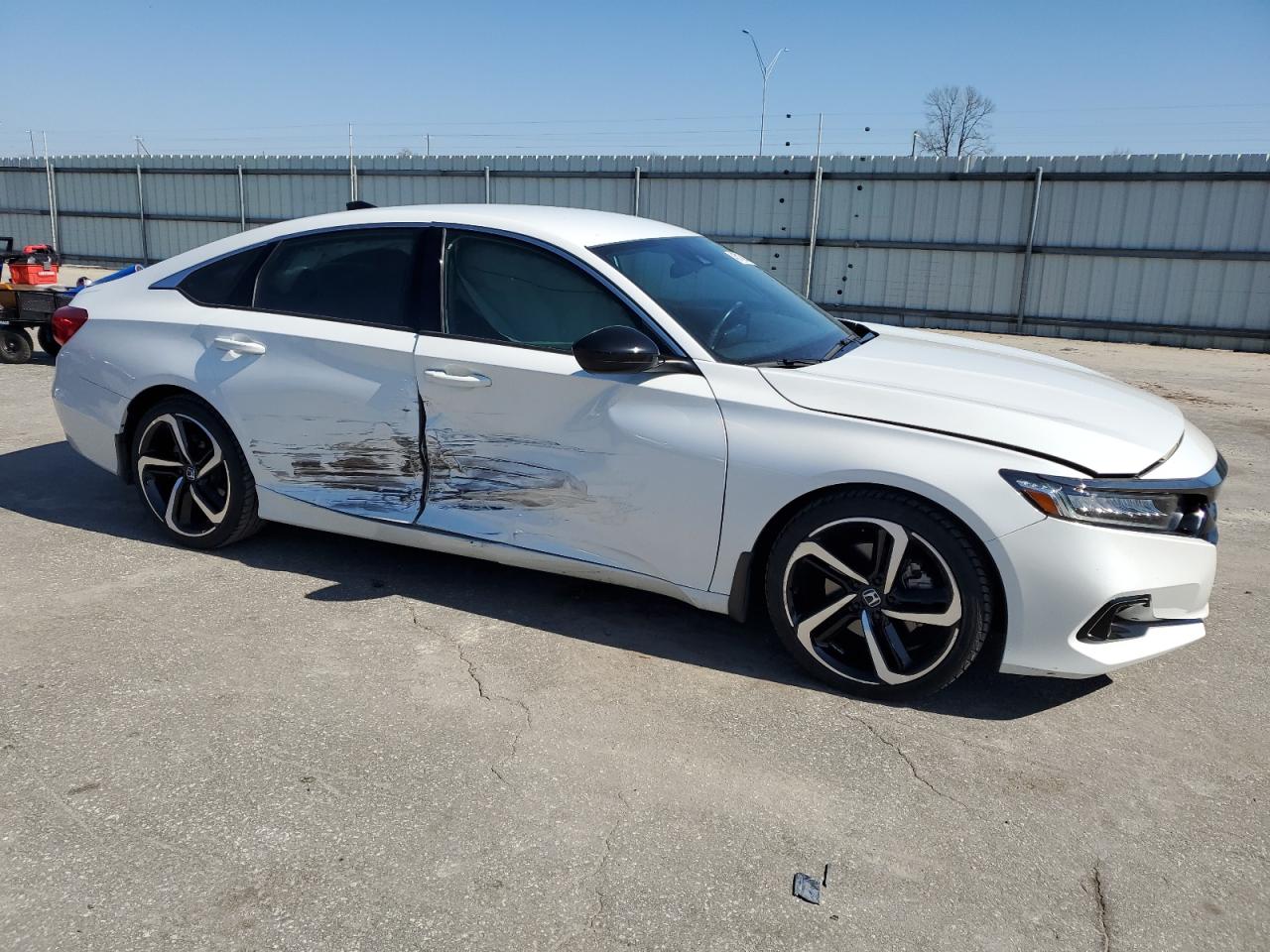 2022 Honda Accord VIN 1HGCV1F3XNA024315 Copart auction photo, side damage thumbnail 4