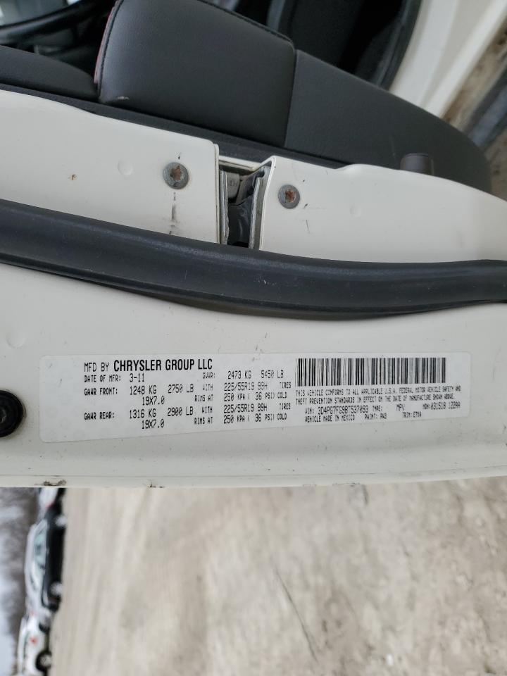 2011 Dodge Journey VIN 3D4PG7FG9BT537093 Copart auction photo, side / minor dent/scratches damage thumbnail 15