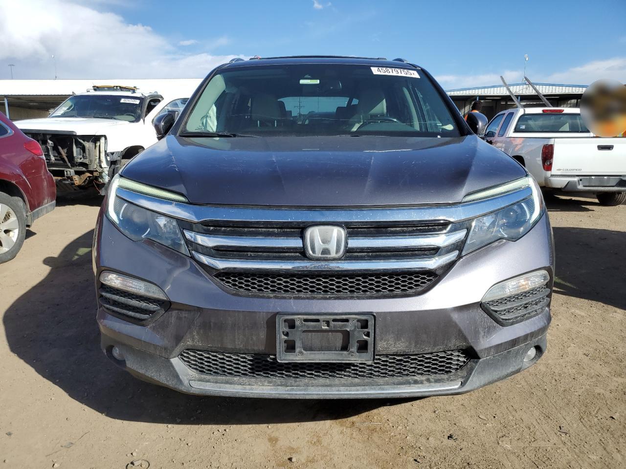 2017 Honda Pilot VIN 5FNYF6H98HB016757 Copart auction photo, rear end damage thumbnail 5