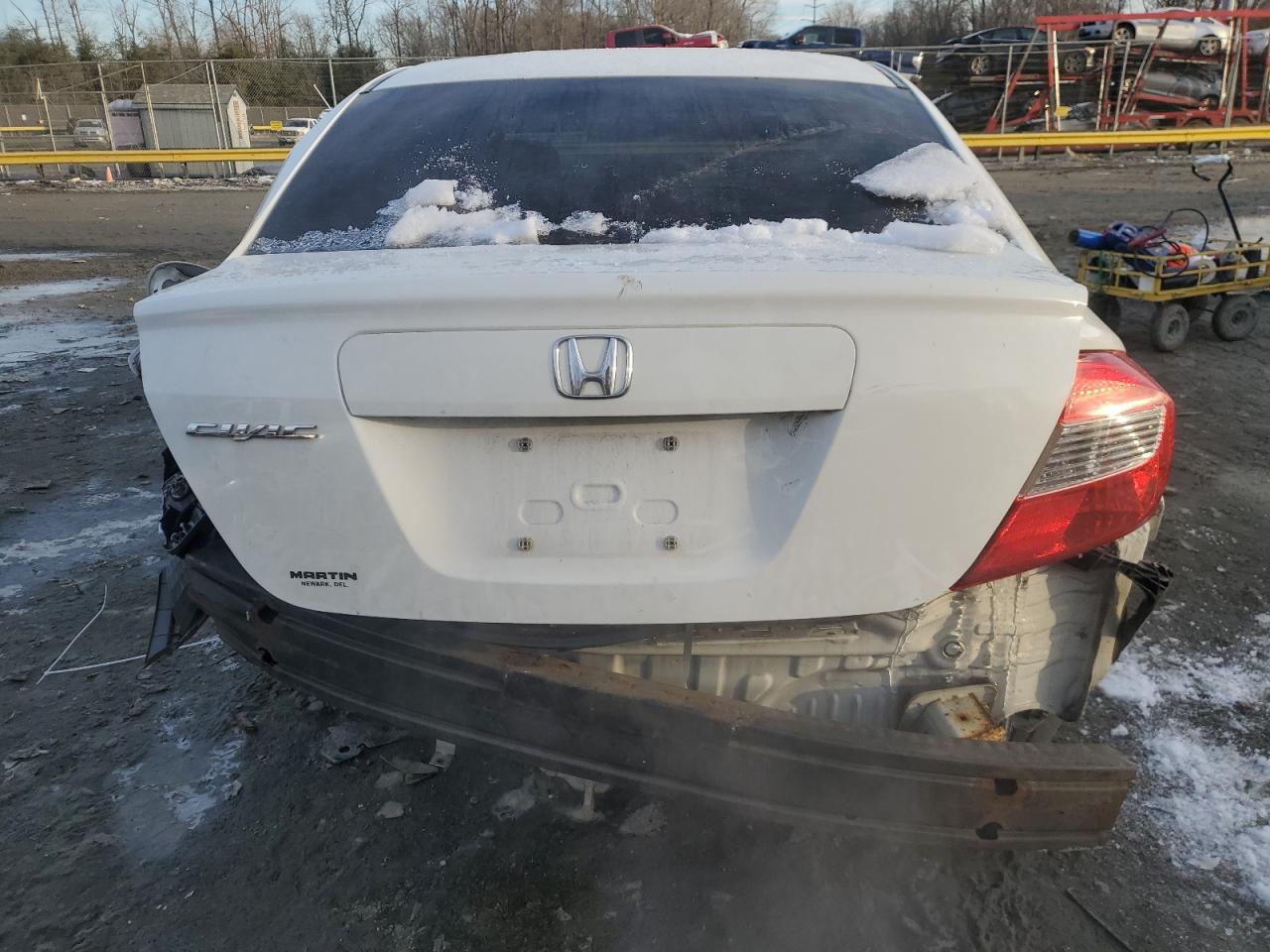 2012 Honda Civic VIN 2HGFB2F52CH307335 Copart auction photo, all over / undercarriage damage thumbnail 6