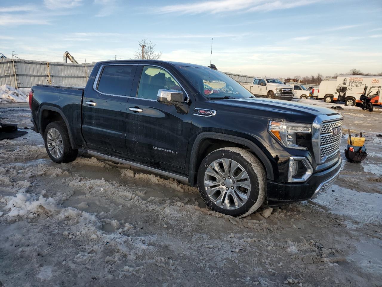2022 GMC Sierra VIN 1GTU9FEL6NZ233459 Copart auction photo, side / front end damage thumbnail 4