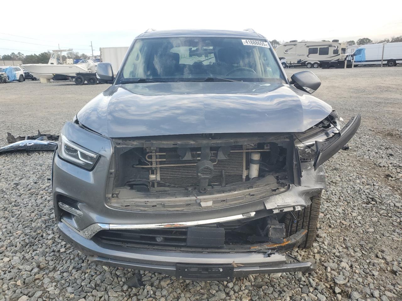 2019 Infiniti QX80 VIN JN8AZ2NF6K9686308 Copart auction photo, front end damage thumbnail 5