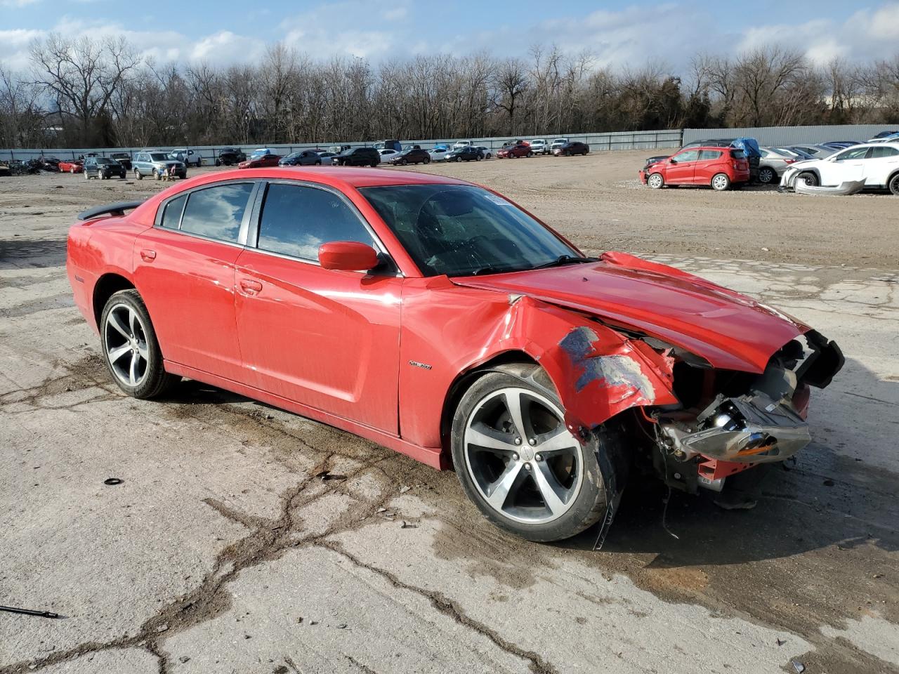 2014 Dodge Charger VIN 2C3CDXCT3EH368454 Copart auction photo, front end / side damage thumbnail 4