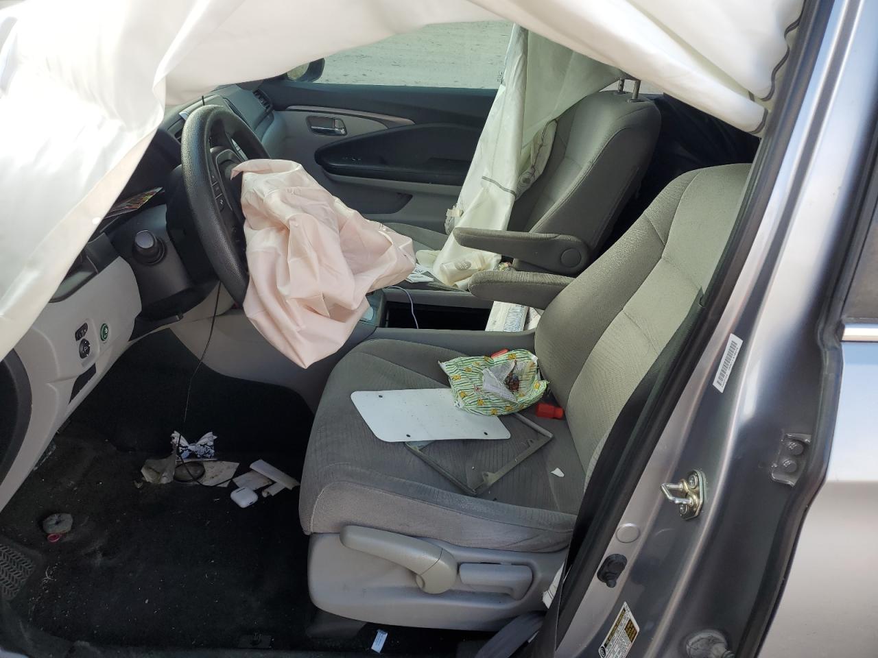2017 Honda Pilot VIN 5FNYF5H13HB001037 Copart auction photo, front end / side damage thumbnail 7