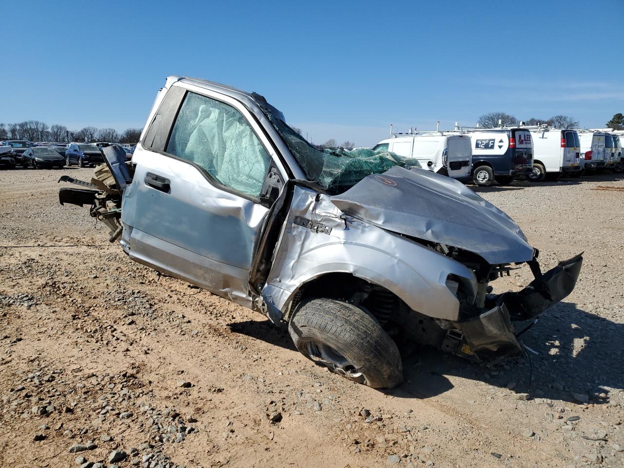 2020 Ford F-150 VIN 1FTMF1C57LKE43168 Copart auction photo, all over damage thumbnail 4