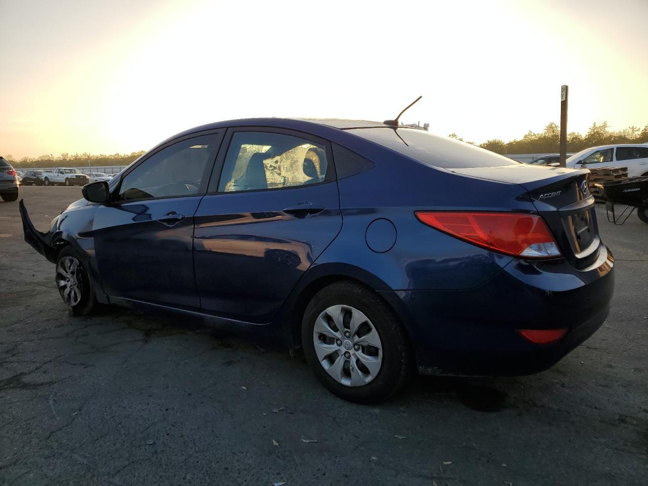 2016 Hyundai Accent VIN KMHCT4AE2GU990377 Copart auction photo, front end / vandalism damage thumbnail 2