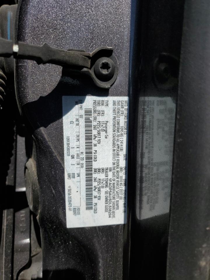 2013 Ford C-MAX VIN 1FADP5AU5DL538294 Copart auction photo, top/roof / rear end damage thumbnail 13