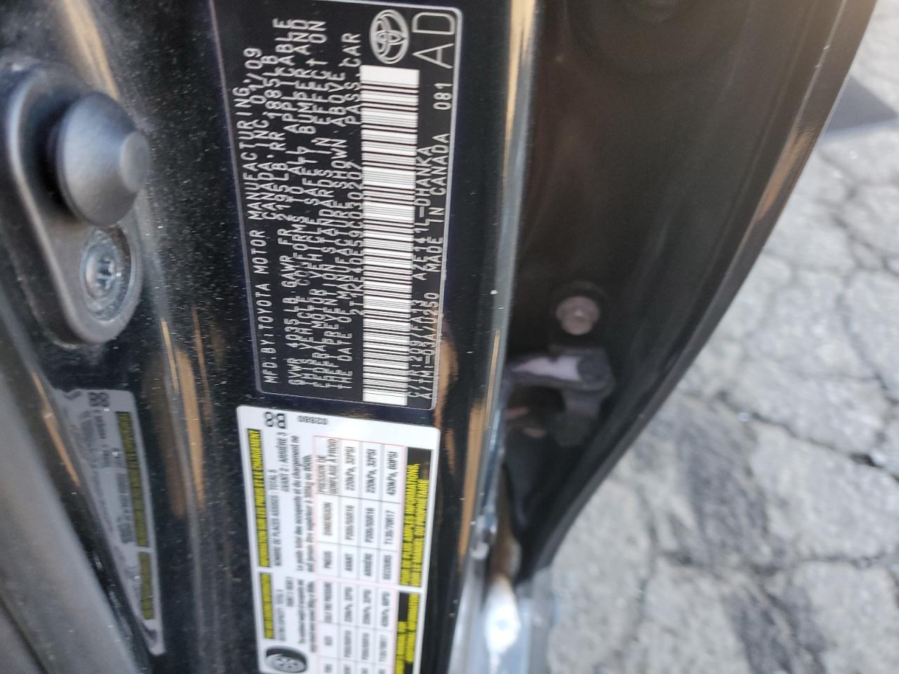 2009 Toyota Corolla VIN 2T1KE40E59C030207 Copart auction photo, front end damage thumbnail 14