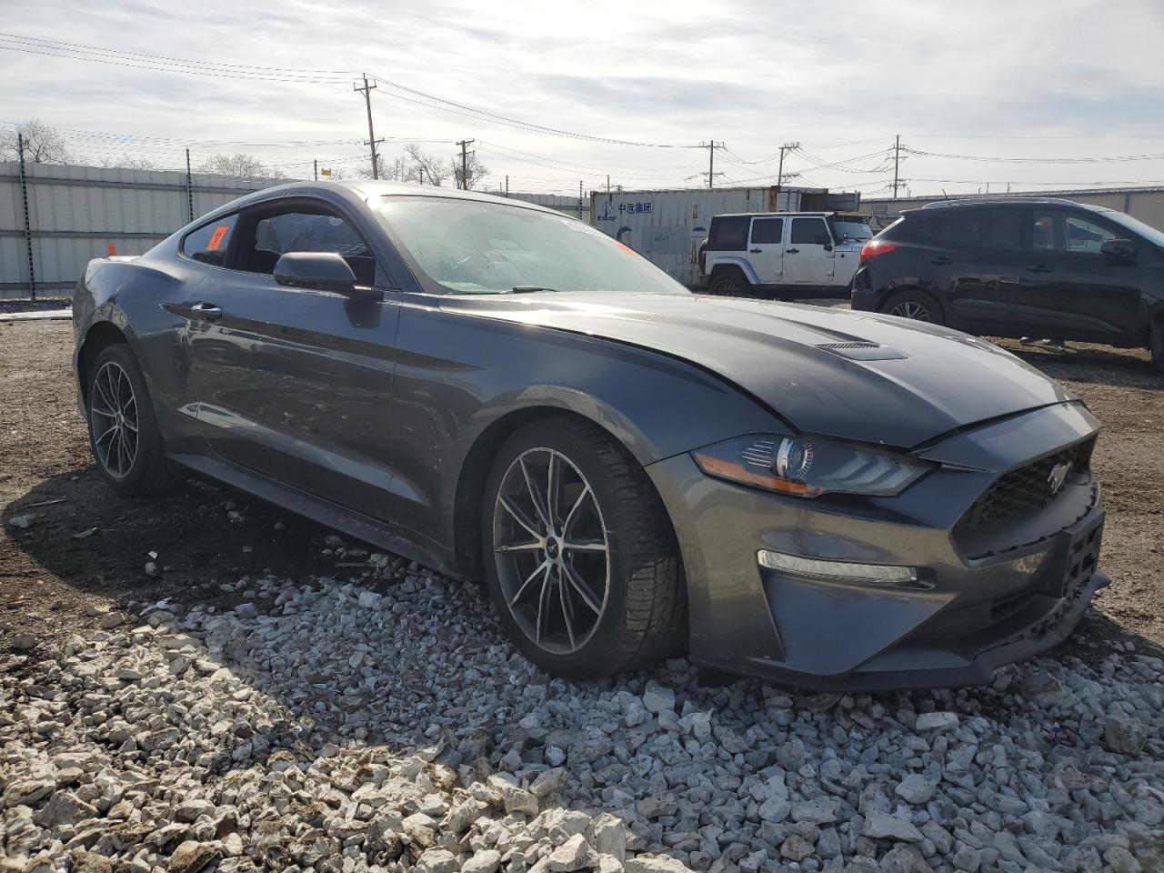 2018 Ford Mustang VIN 1FA6P8TH2J5114484 Copart auction photo, front end / side damage thumbnail 4