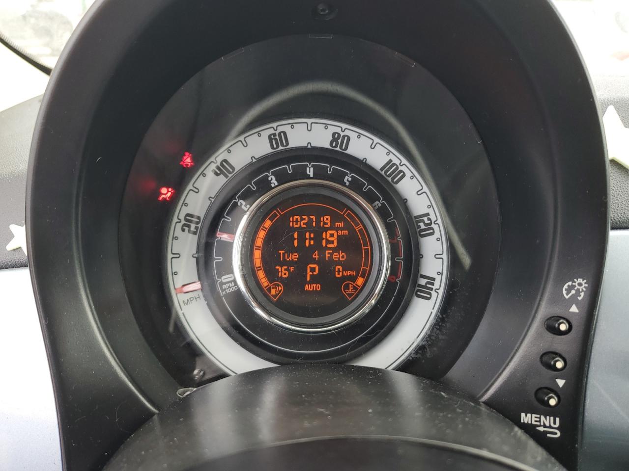 2015 Fiat 500 VIN 3C3CFFAR4FT681016 Copart auction photo, front end damage thumbnail 9