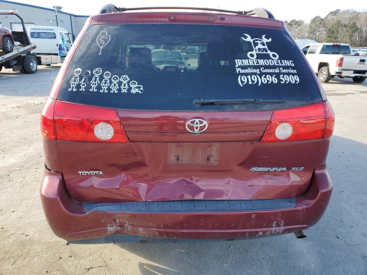2008 Toyota Sienna VIN 5TDZK22C98S191964 Copart auction photo, front end / rear end damage thumbnail 6
