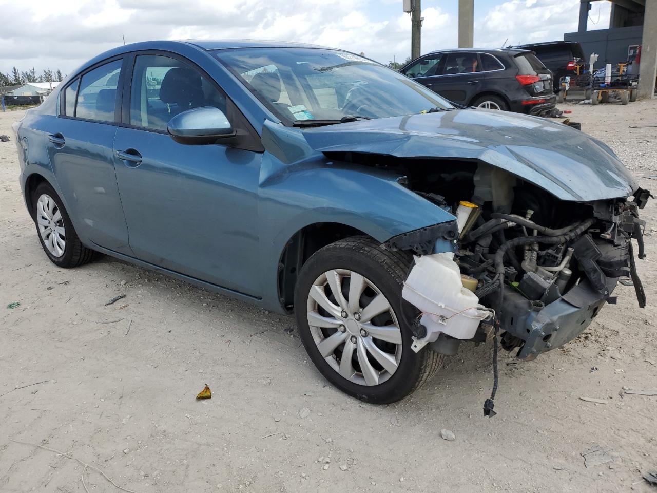 2010 Mazda 3 VIN JM1BL1SFXA1288984 Copart auction photo, front end / mechanical damage thumbnail 4