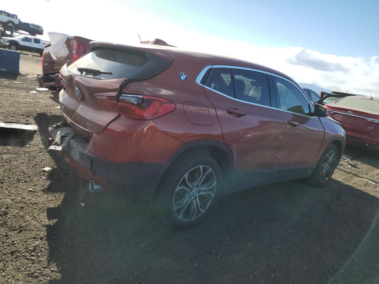 2020 BMW X2 VIN WBXYJ1C02L5P50351 Copart auction photo, rear end / front end damage thumbnail 3