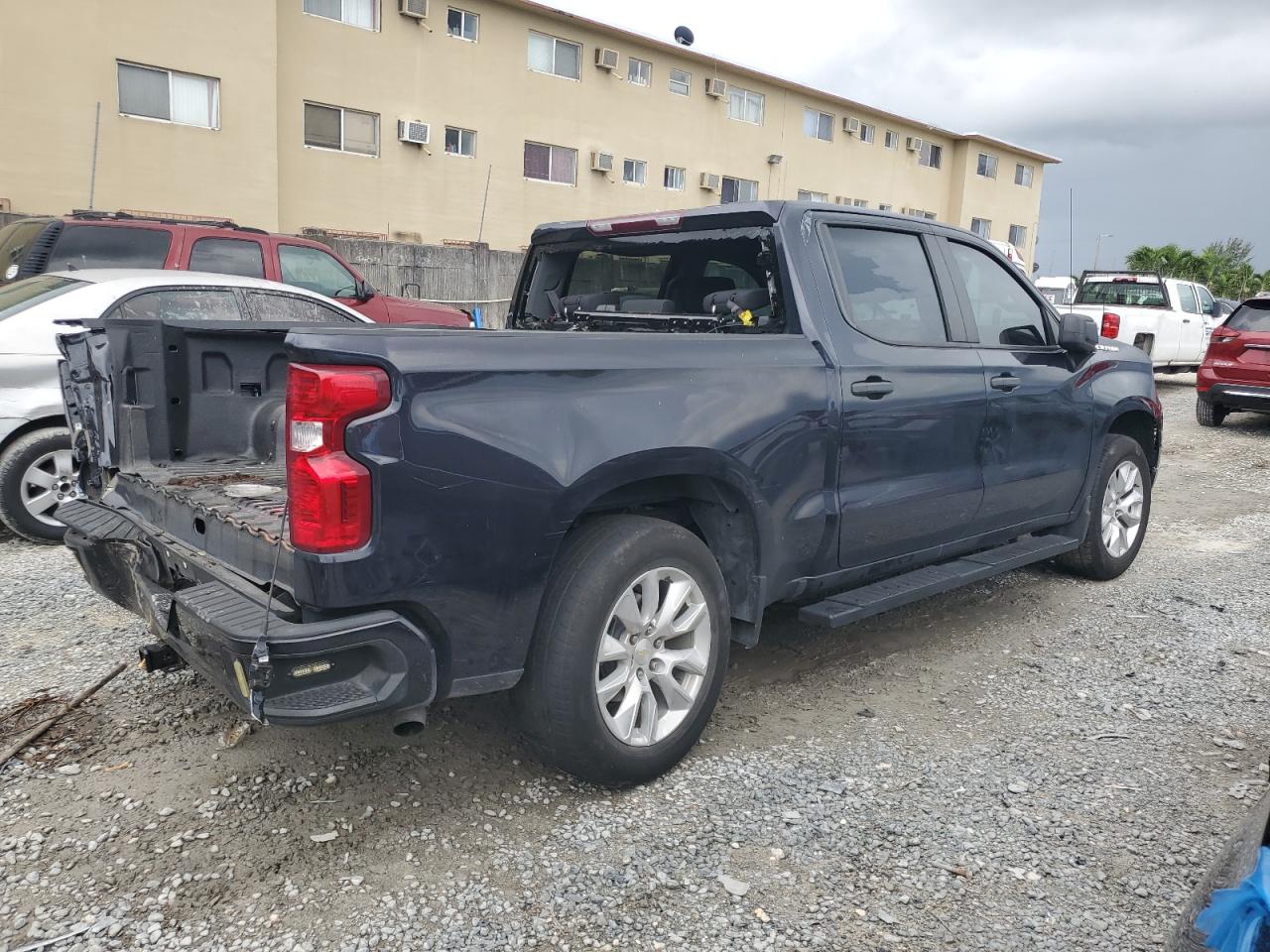 2022 Chevrolet Silverado VIN 1GCPABEK3NZ517507 Copart auction photo, rear end damage thumbnail 3