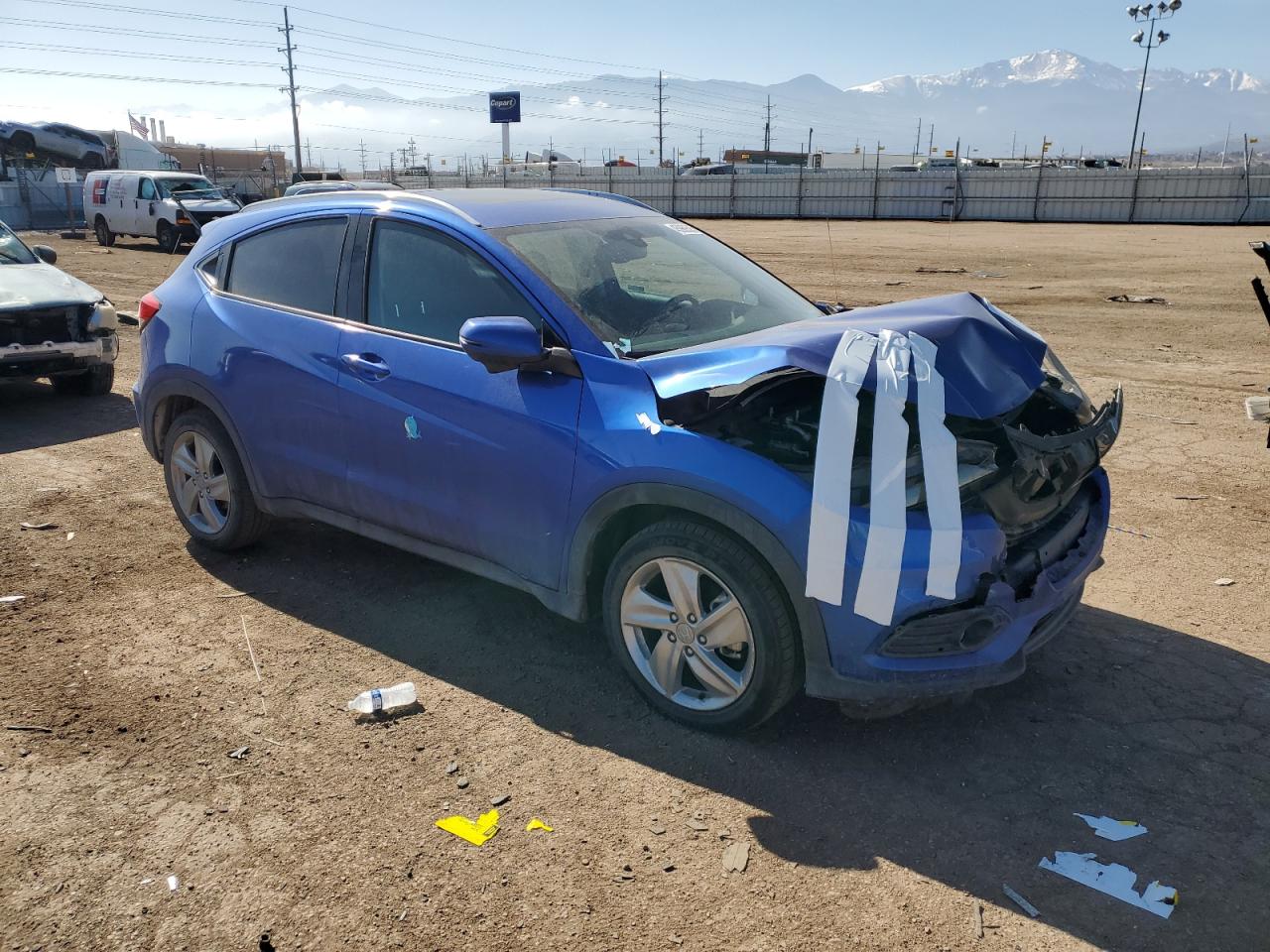 2019 Honda HR-V VIN 3CZRU5H70KM718653 Copart auction photo, front end damage thumbnail 4