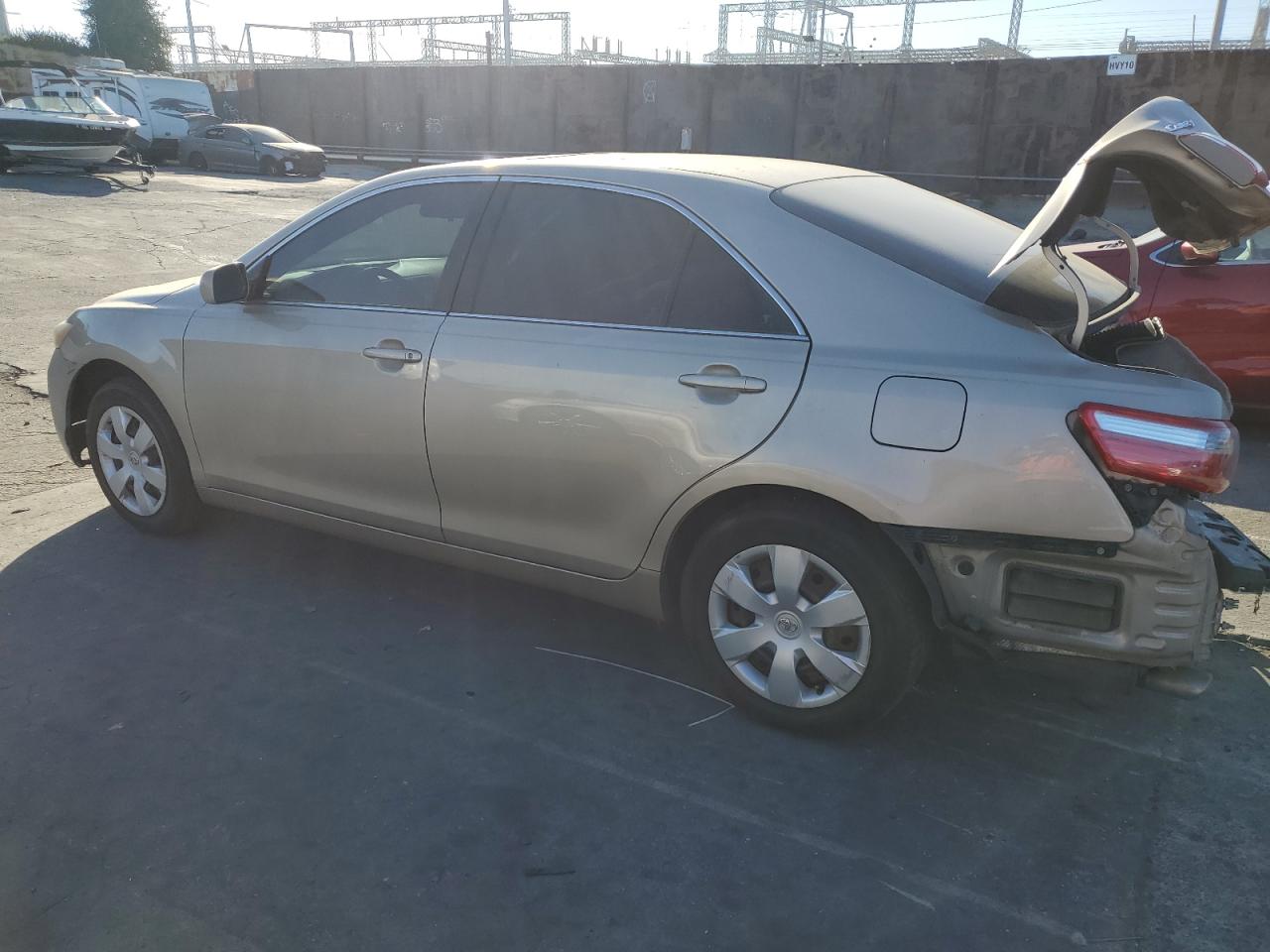 2008 Toyota Camry VIN 4T1BK46K18U057634 Copart auction photo, rear end damage thumbnail 2
