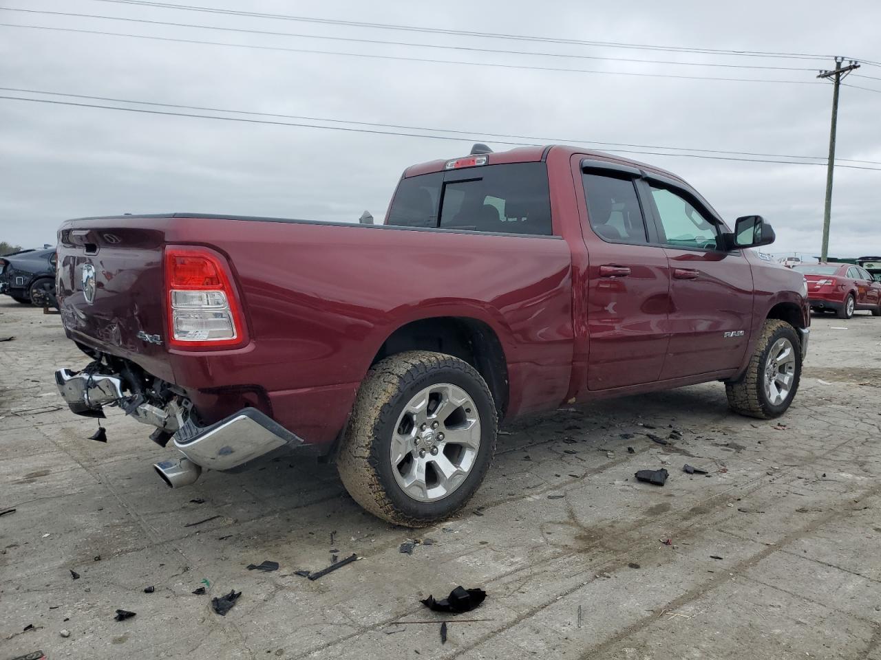 2021 RAM 1500 VIN 1C6SRFBT7MN651750 Copart auction photo, rear end damage thumbnail 3