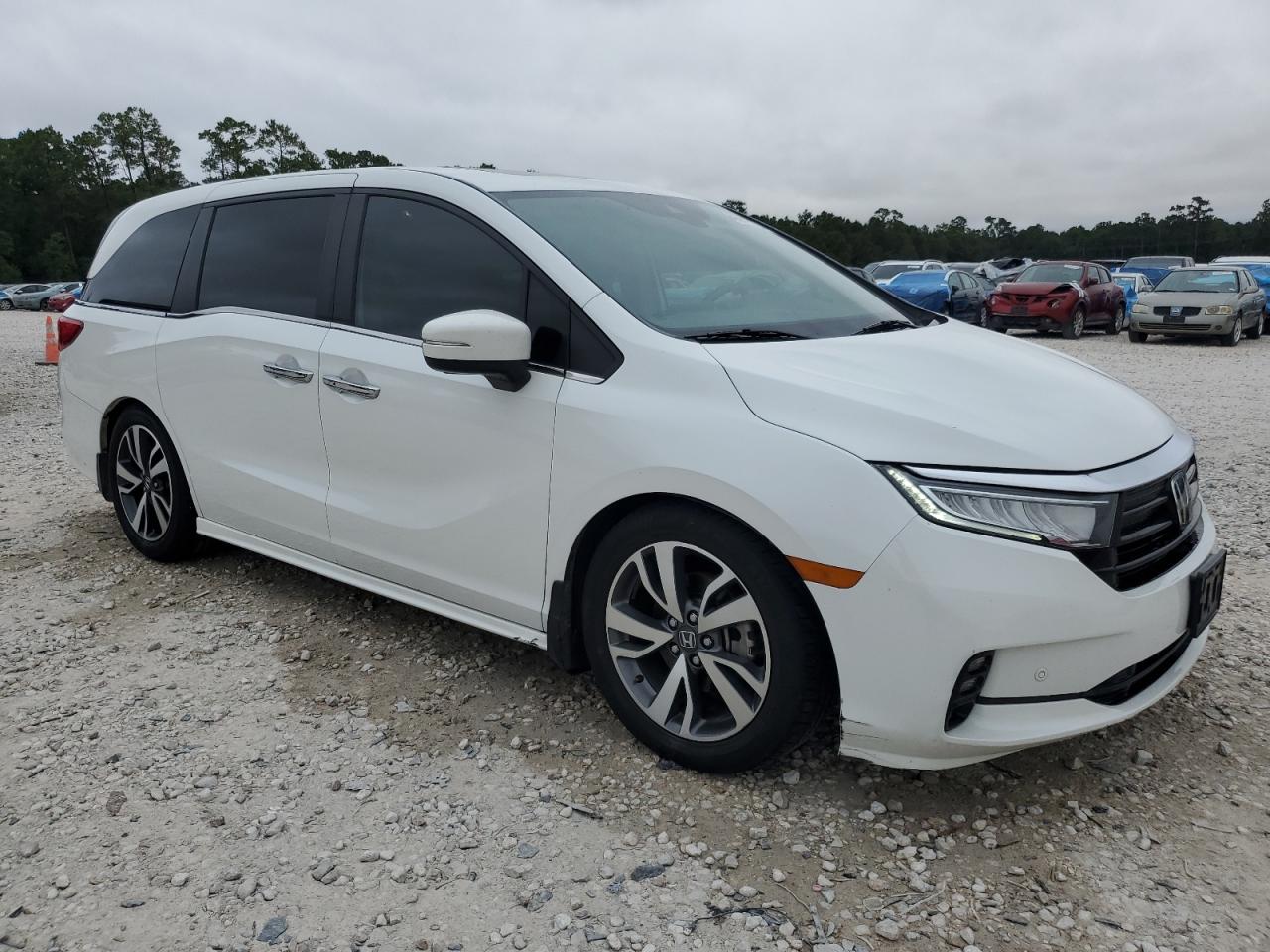2021 Honda Odyssey VIN 5FNRL6H89MB002865 Copart auction photo, side damage thumbnail 4