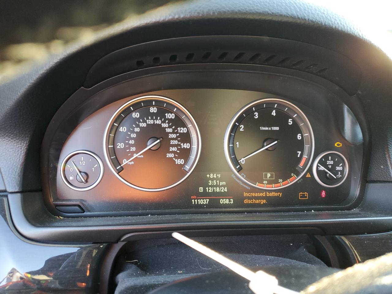 2012 BMW 5er VIN WBAXG5C51CDW66339 Copart auction photo, all over damage thumbnail 9