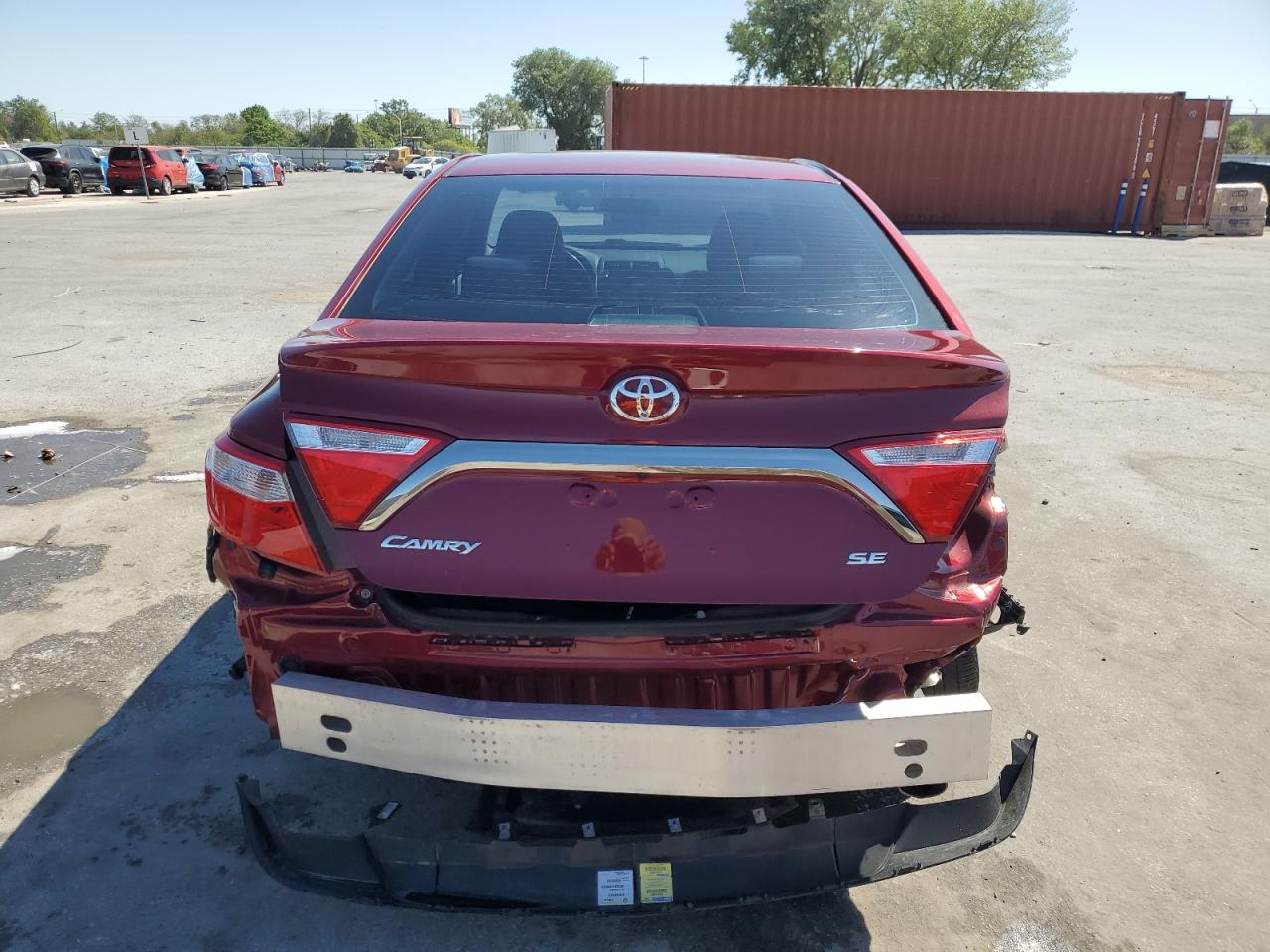 2016 Toyota Camry VIN 4T1BF1FKXGU601372 Copart auction photo, rear end / side damage thumbnail 6