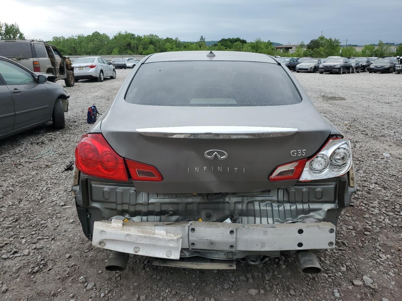 2008 Infiniti G VIN JNKBV61E38M226348 Copart auction photo, rear end damage thumbnail 6