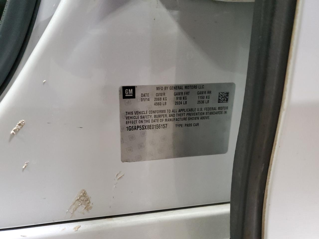 2018 Cadillac CTS VIN 1G6A15S69J0165338 Copart auction photo, minor dent/scratches / vandalism damage thumbnail 15