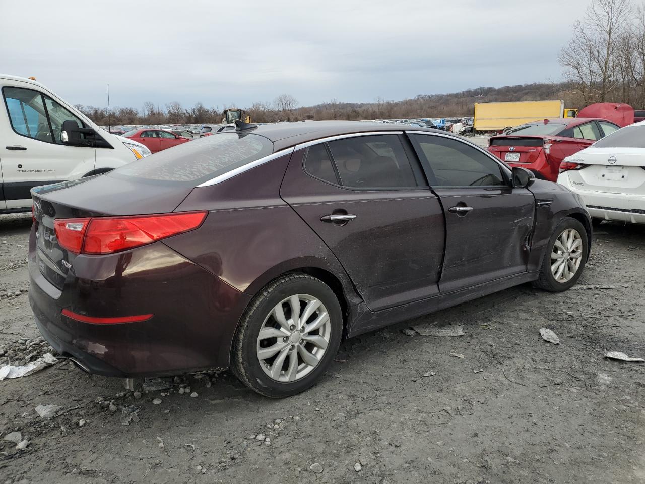 2015 KIA Optima VIN 5XXGN4A7XFG349175 Copart auction photo, side damage thumbnail 3