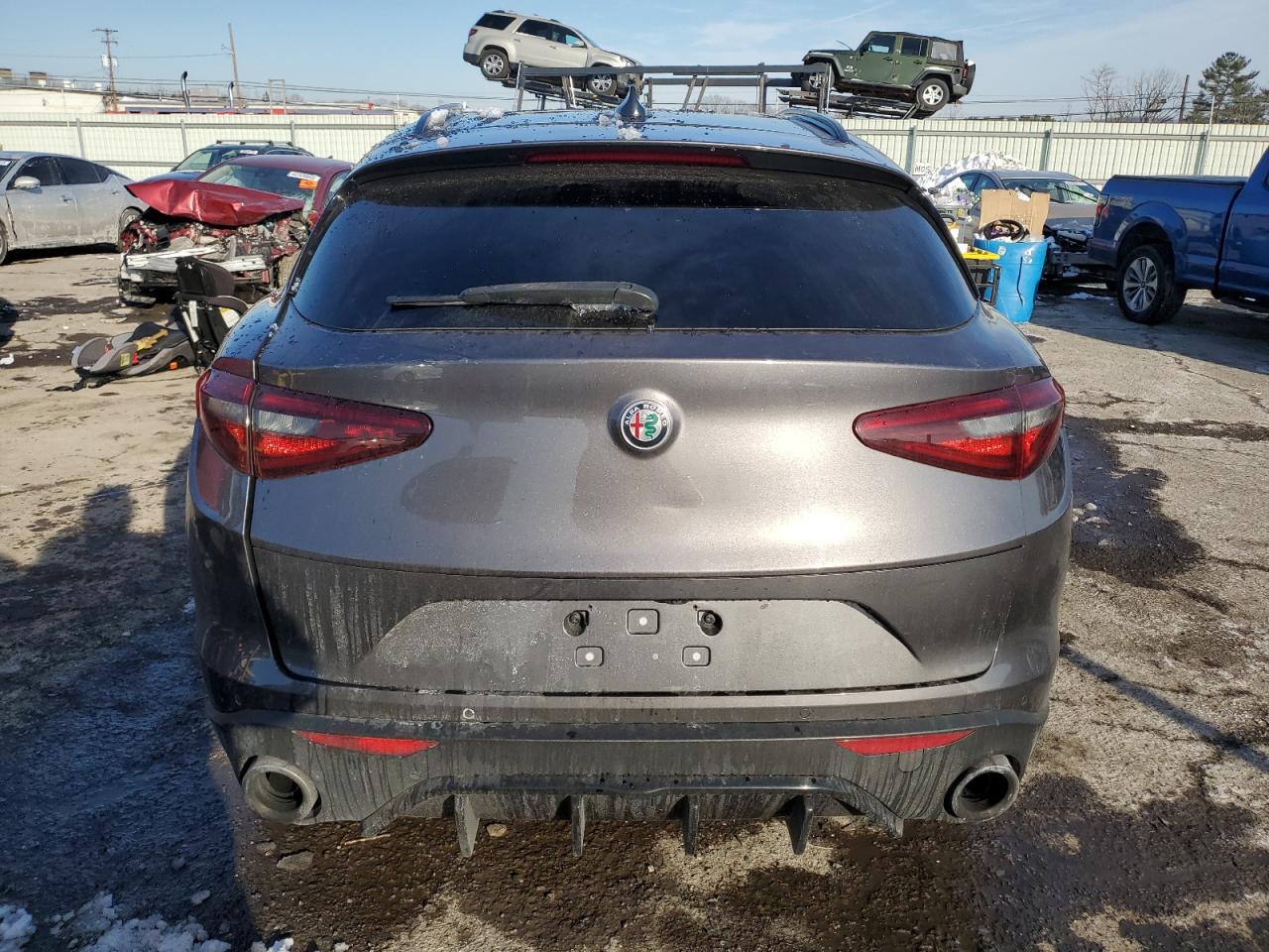 2018 Alfa Romeo Stelvio VIN ZASFAKPNXJ7B76042 Copart auction photo, side / front end damage thumbnail 6