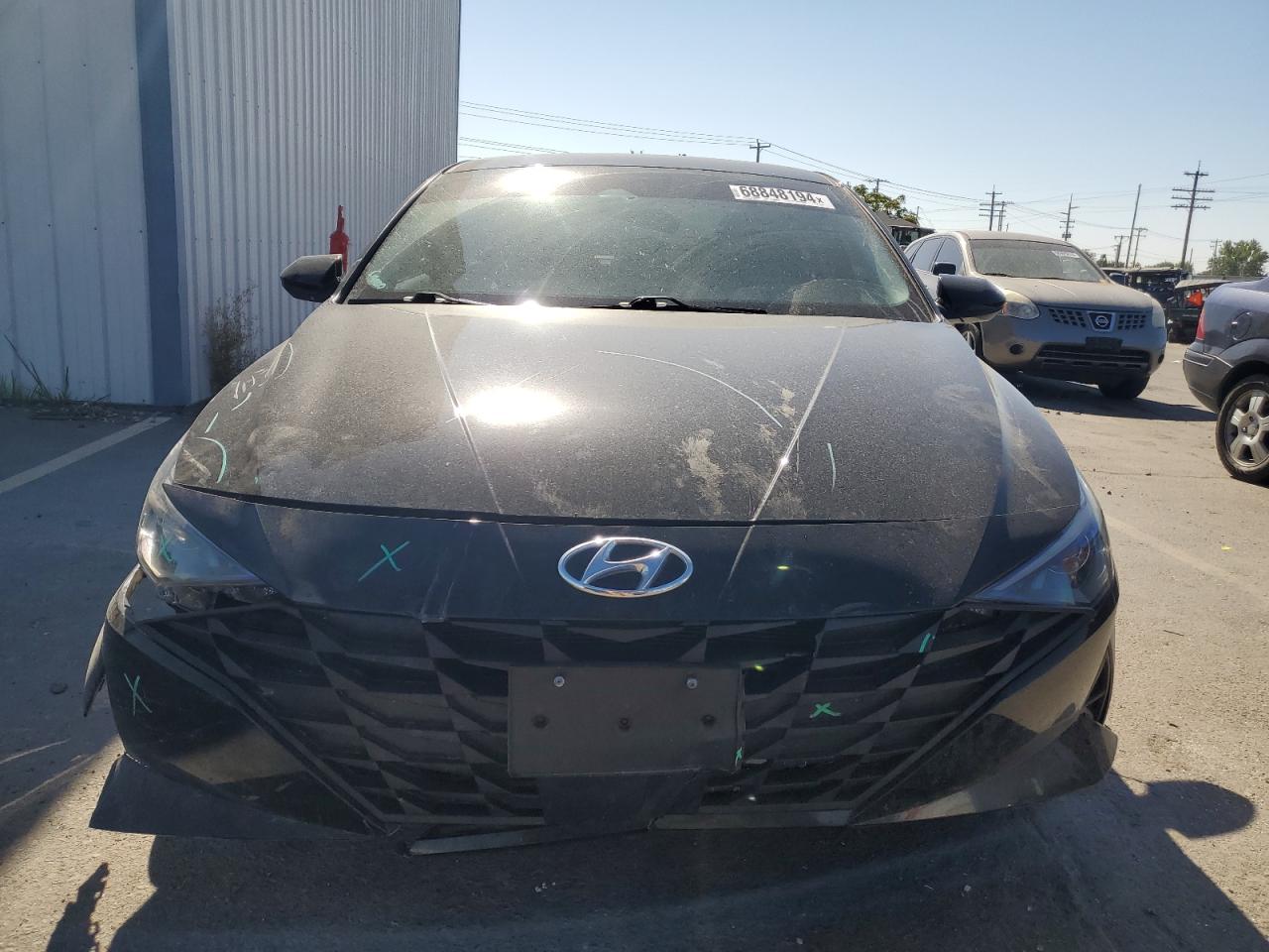 2022 Hyundai Elantra VIN 5NPLS4AG1NH080302 Copart auction photo, front end / side damage thumbnail 5