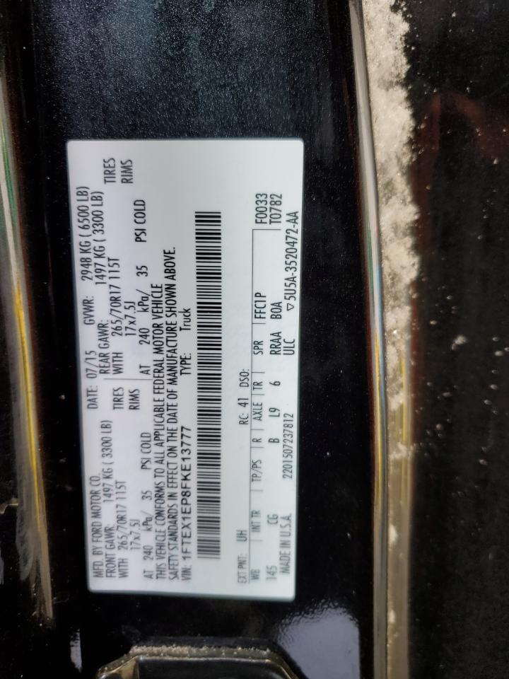 2015 Ford F-150 VIN 1FTEX1EP8FKE13777 Copart auction photo, side / minor dent/scratches damage thumbnail 13