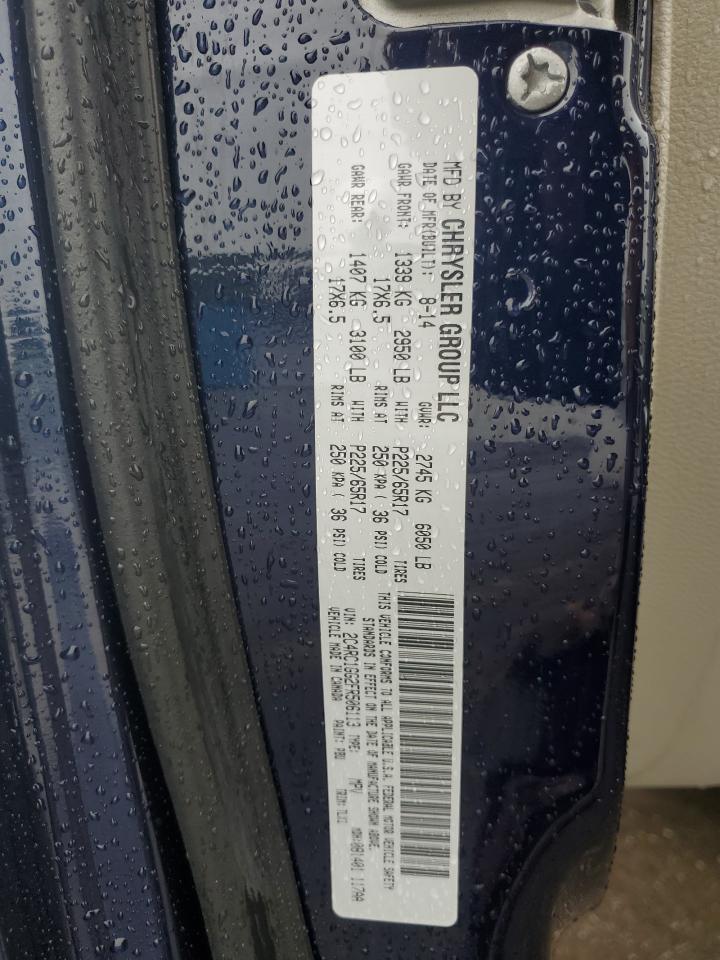 2015 Chrysler Town & Country VIN 2C4RC1GG2FR506113 Copart auction photo, side / front end damage thumbnail 13