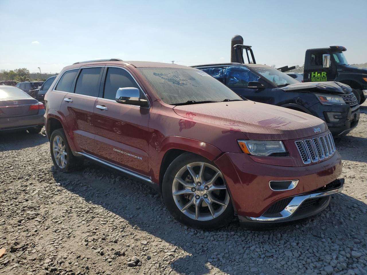 2015 Jeep Grand Cherokee VIN 1C4RJFJG5FC210989 Copart auction photo, side damage thumbnail 4