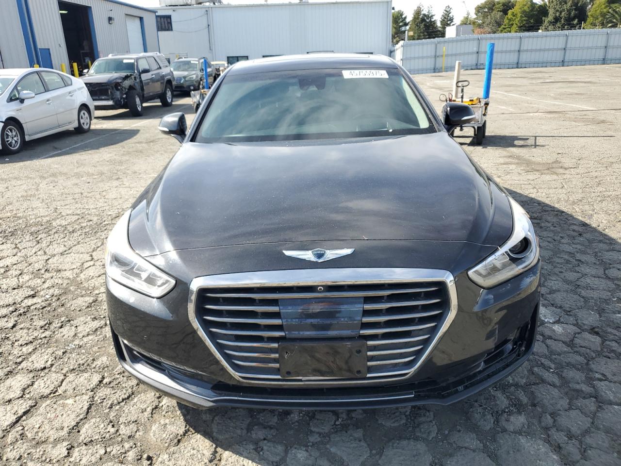 2018 Genesis G90 VIN KMHG34JA2JU043474 Copart auction photo, all over damage thumbnail 5