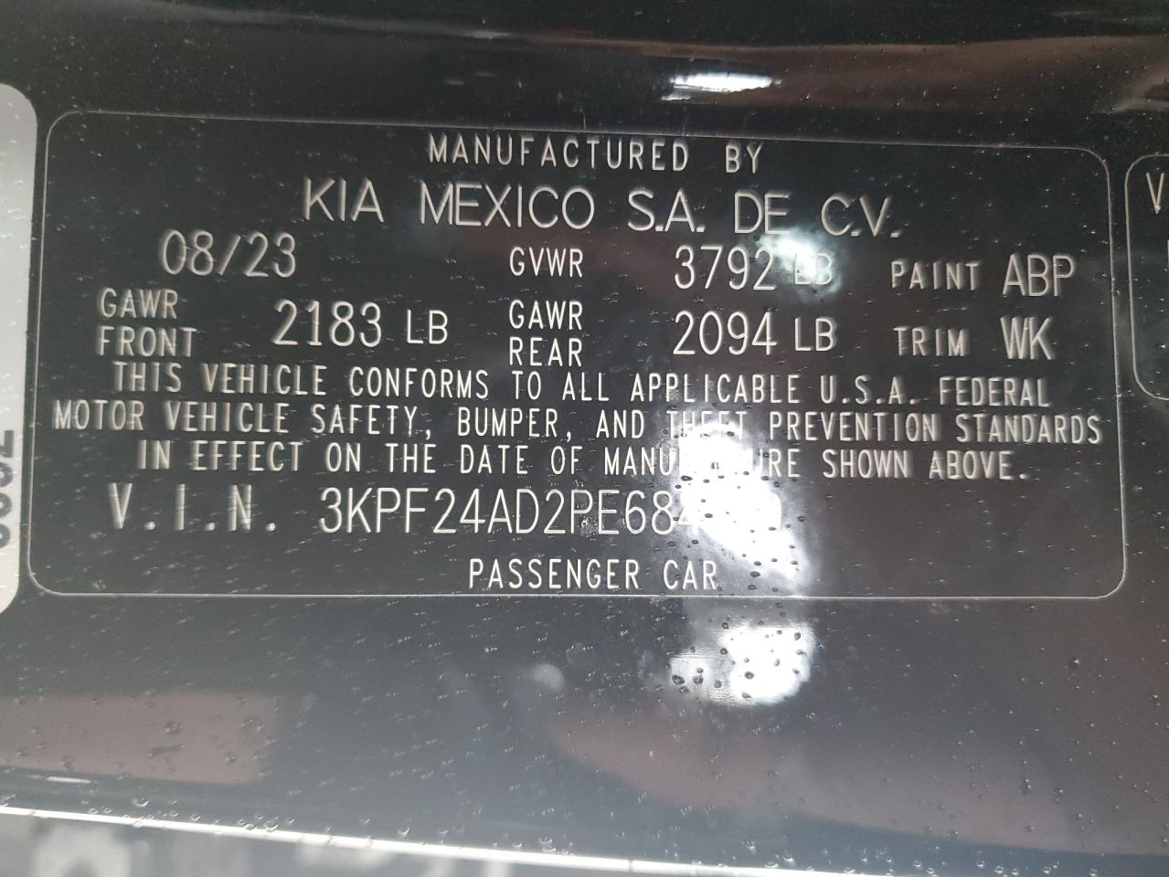 2023 KIA Forte VIN 3KPF24AD2PE684399 Copart auction photo, front end damage thumbnail 13