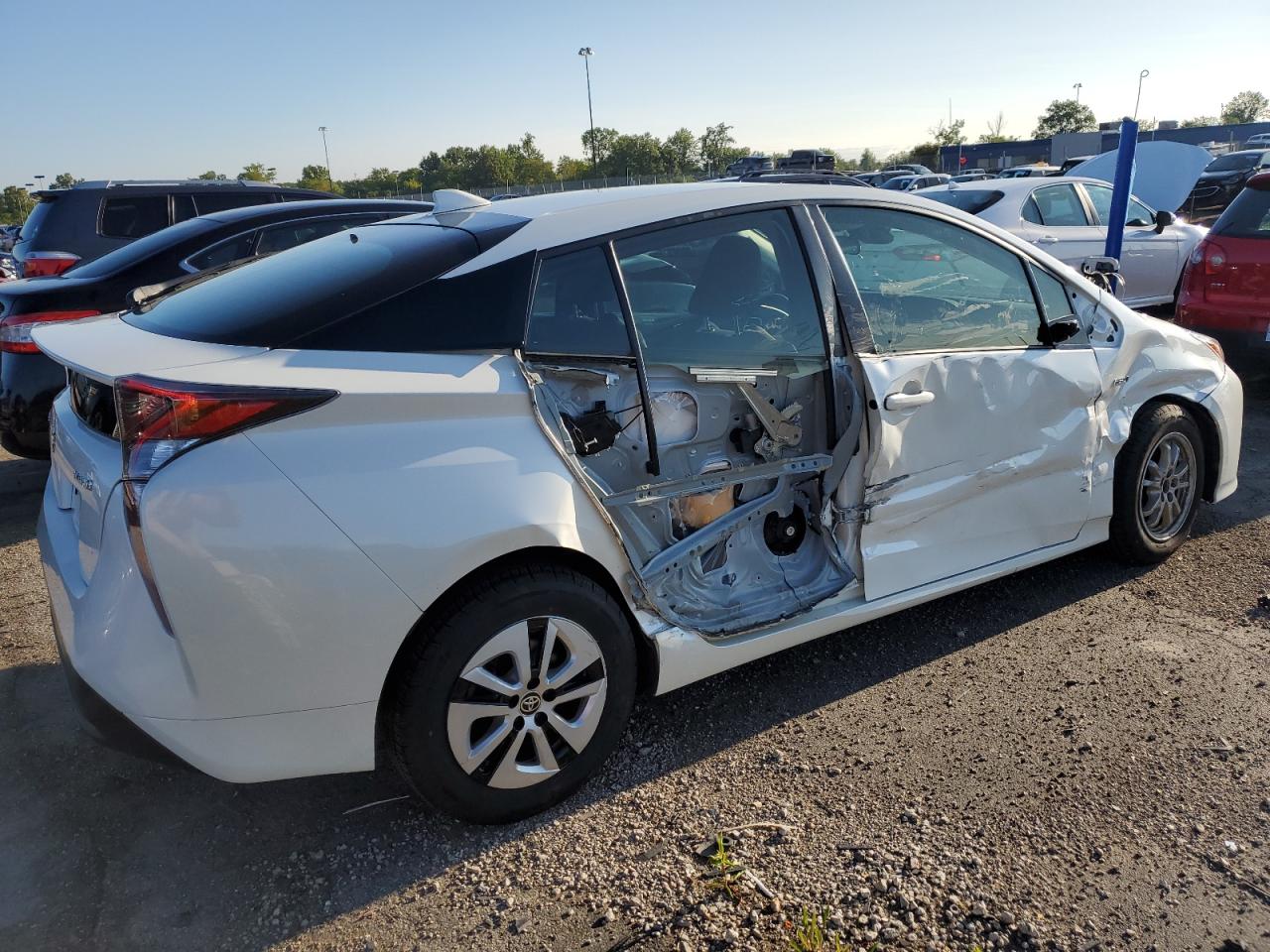 2016 Toyota Prius VIN JTDKARFU0G3017748 Copart auction photo, side / front end damage thumbnail 3