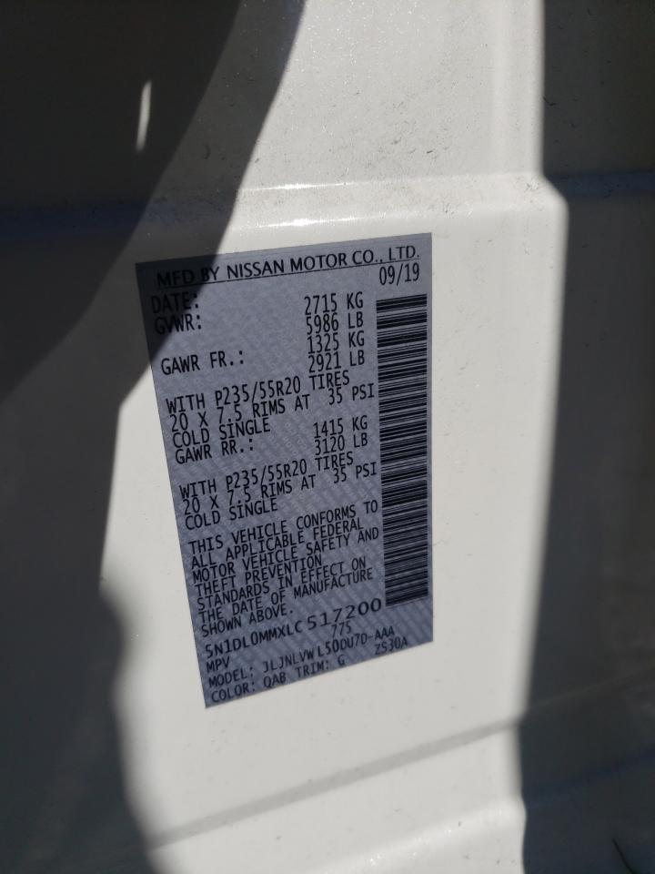 2020 Infiniti QX60 VIN 5N1DL0MMXLC517200 Copart auction photo, side damage thumbnail 15