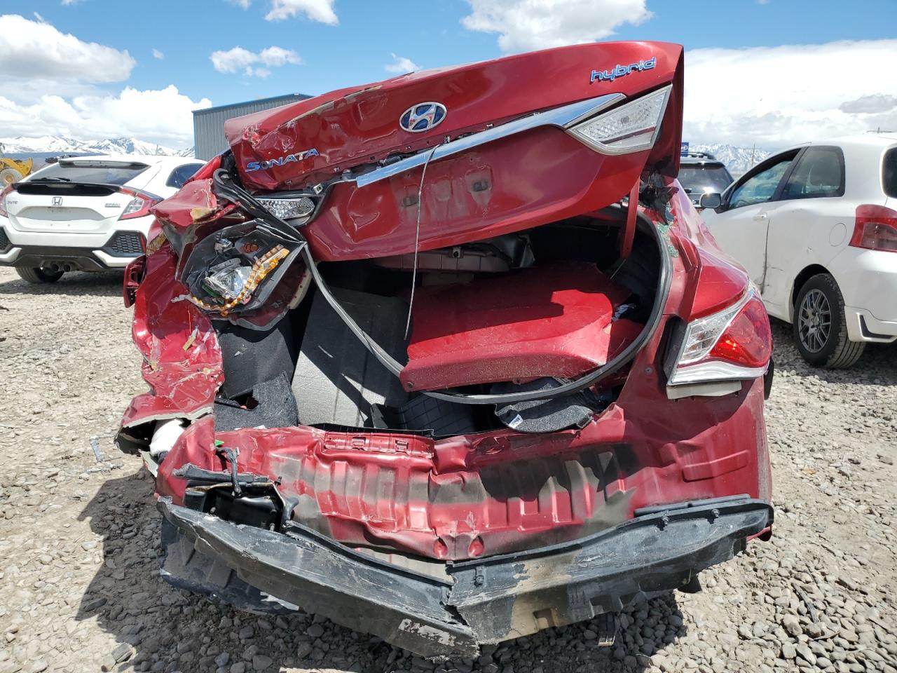 2011 Hyundai Sonata VIN KMHEC4A46BA011079 Copart auction photo, rear end damage thumbnail 6
