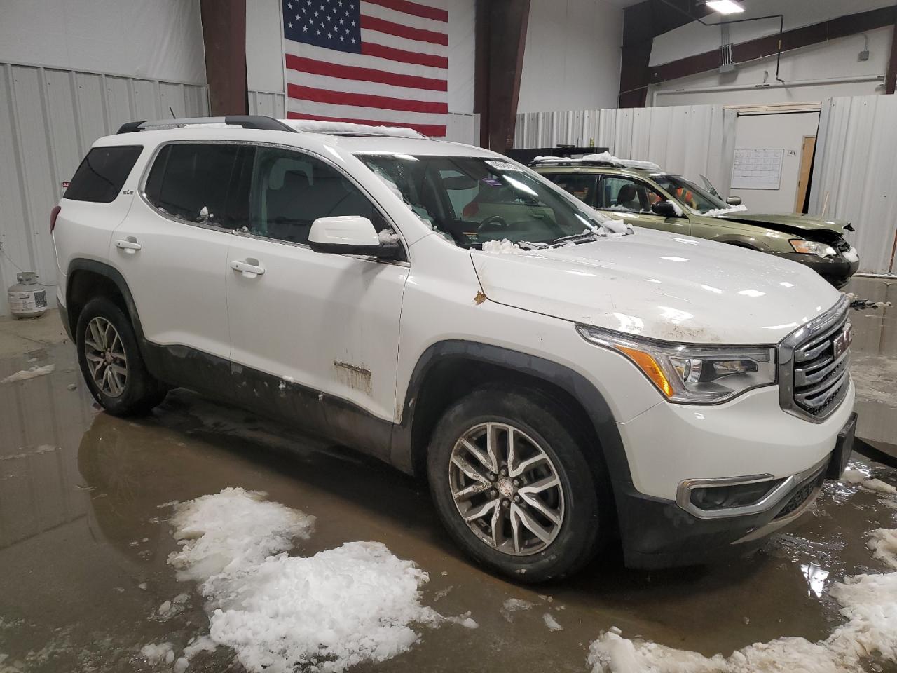 2018 GMC Acadia VIN 1GKKNSLS1JZ226147 Copart auction photo, front end / undercarriage damage thumbnail 4