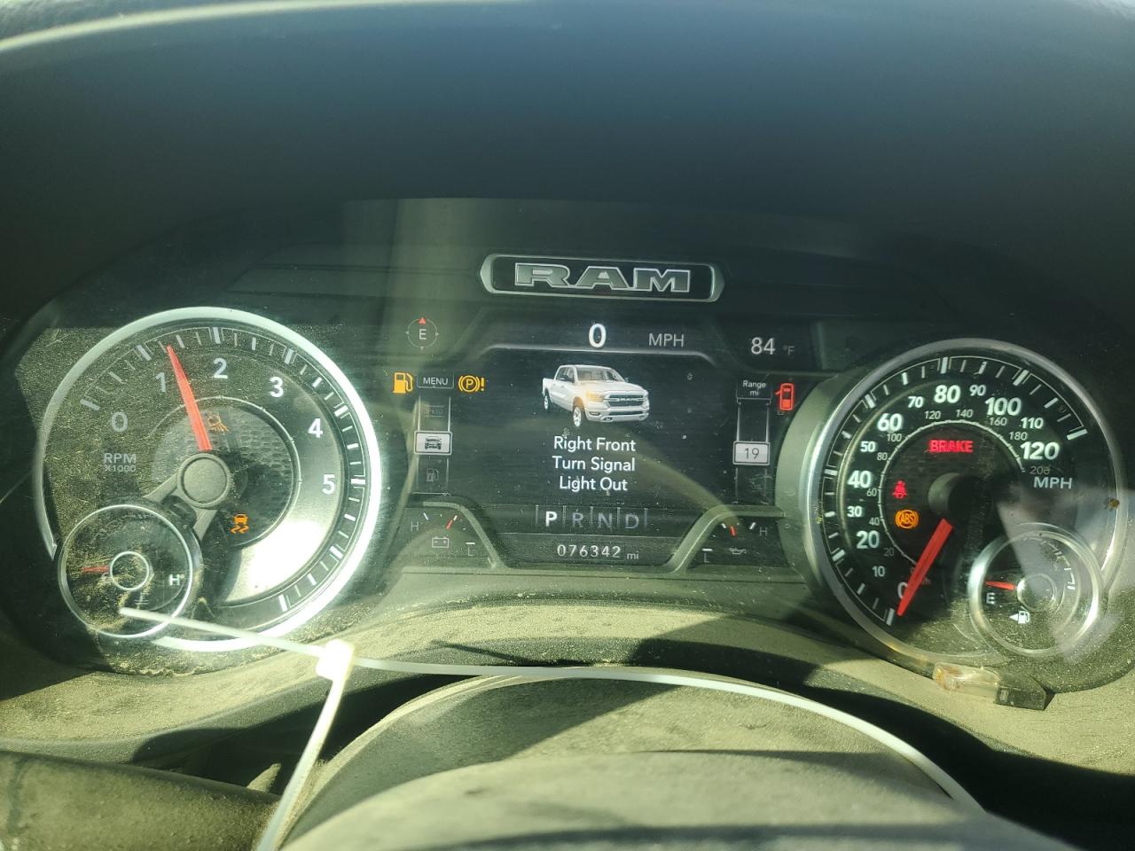 2019 RAM 1500 VIN 1C6SRFJT8KN511477 Copart auction photo, front end damage thumbnail 9