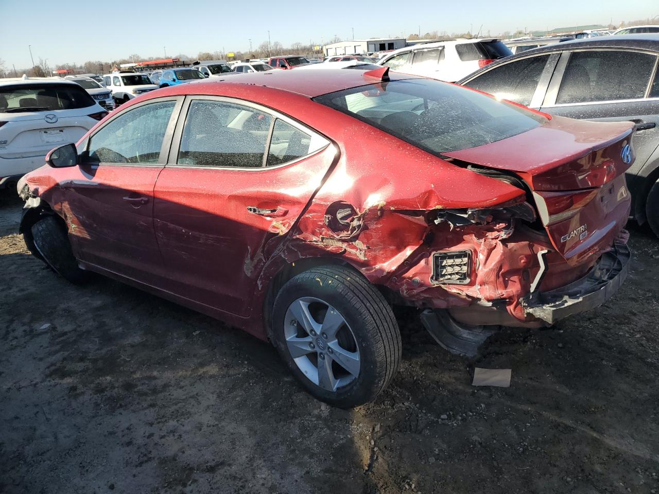 2017 Hyundai Elantra VIN KMHD74LF2HU124534 Copart auction photo, all over damage thumbnail 2