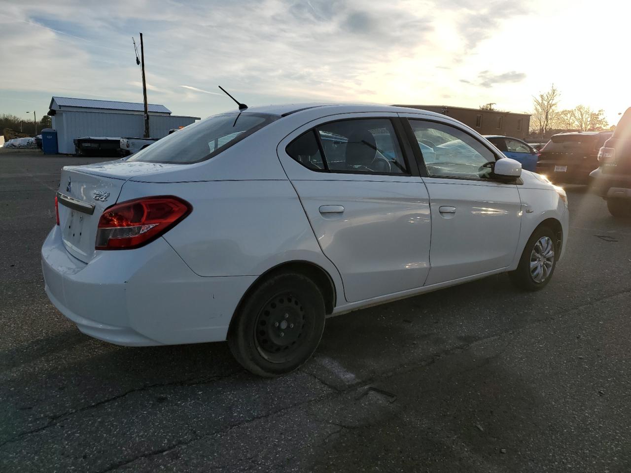 2017 Mitsubishi Mirage VIN ML32F3FJ0HHF14054 Copart auction photo, front end / side damage thumbnail 3