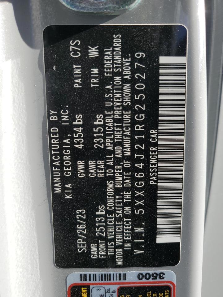 2024 KIA K5 VIN 5XXG64J21RG250279 Copart auction photo, side / rear end damage thumbnail 14