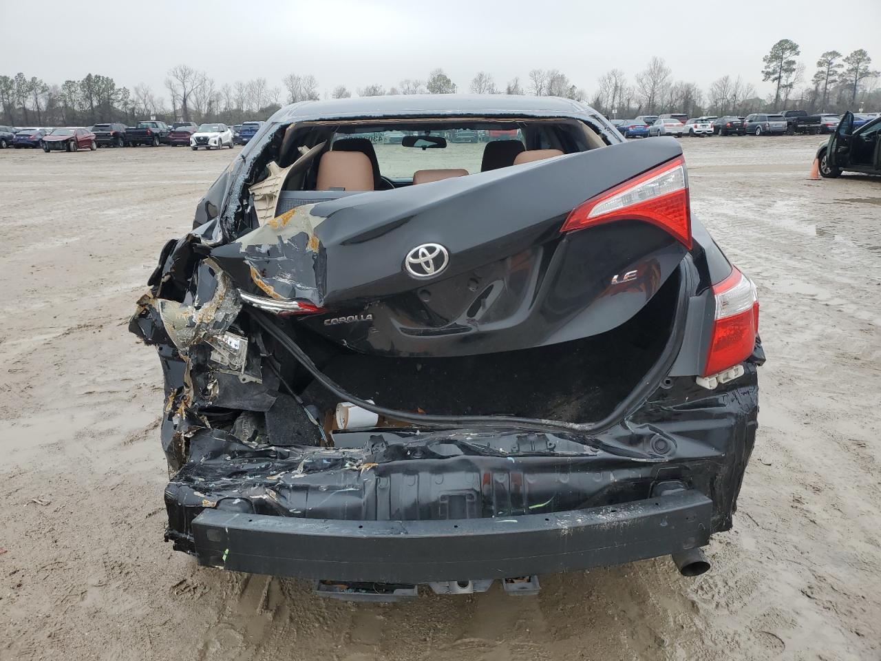2015 Toyota Corolla VIN 2T1BURHE8FC351061 Copart auction photo, rear end damage thumbnail 6