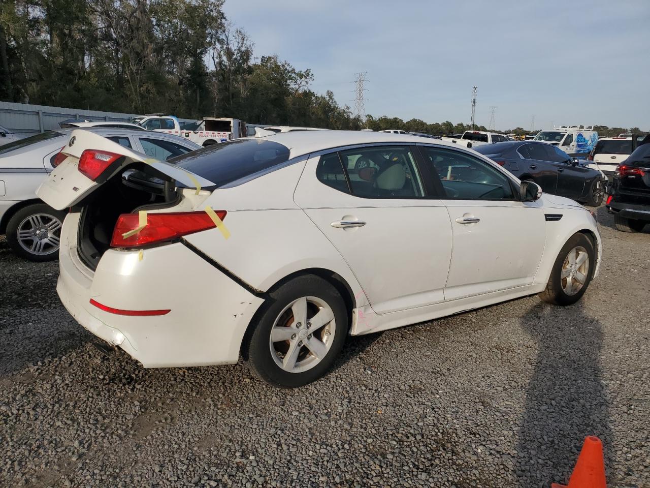 2014 KIA Optima VIN KNAGM4A78E5453148 Copart auction photo, front end / rear end damage thumbnail 3