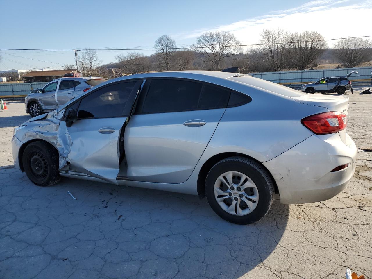 2019 Chevrolet Cruze VIN 1G1BC5SMXK7147149 Copart auction photo, side / front end damage thumbnail 2