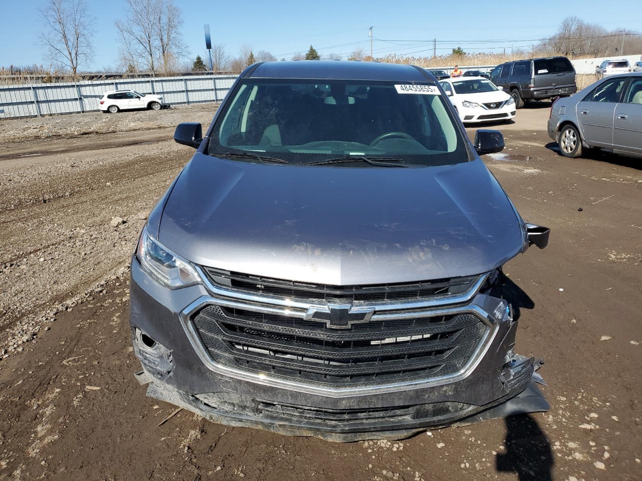 2020 Chevrolet Traverse VIN 1GNERFKW3LJ302856 Copart auction photo, side / front end damage thumbnail 5