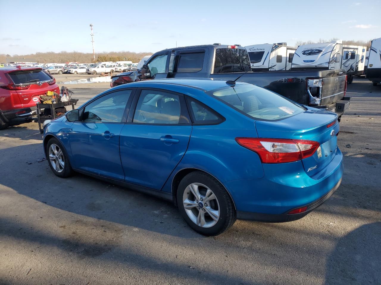2013 Ford Focus VIN 1FADP3F21DL258691 Copart auction photo, front end / side damage thumbnail 2
